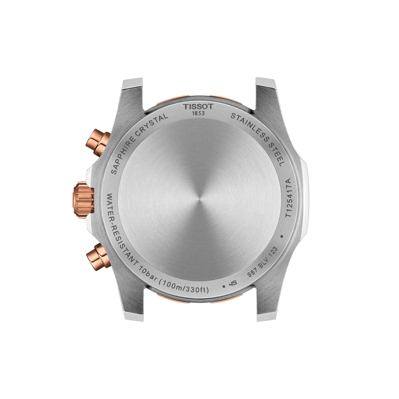 Vista posterior de la caja del reloj Tissot Supersport Chrono 42mm