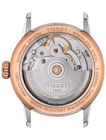 Vue arri&egrave;re du bo&icirc;tier de la montre Tissot Luxury Automatic