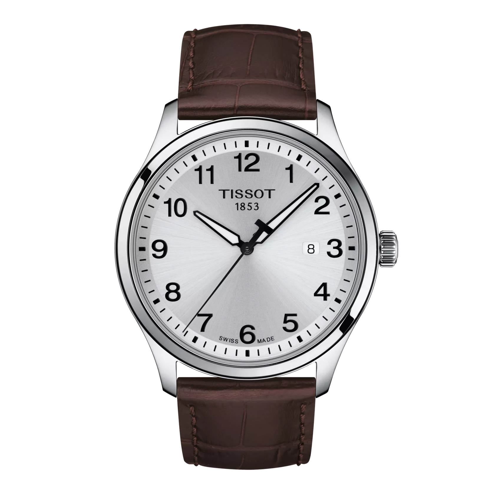 Front view of the watch Tissot Gent XL Classic