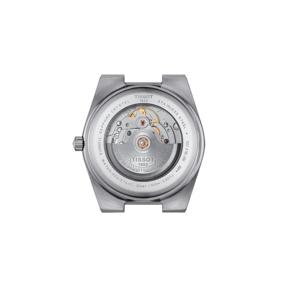 Back view of the watch case Tissot PRX 40mm
