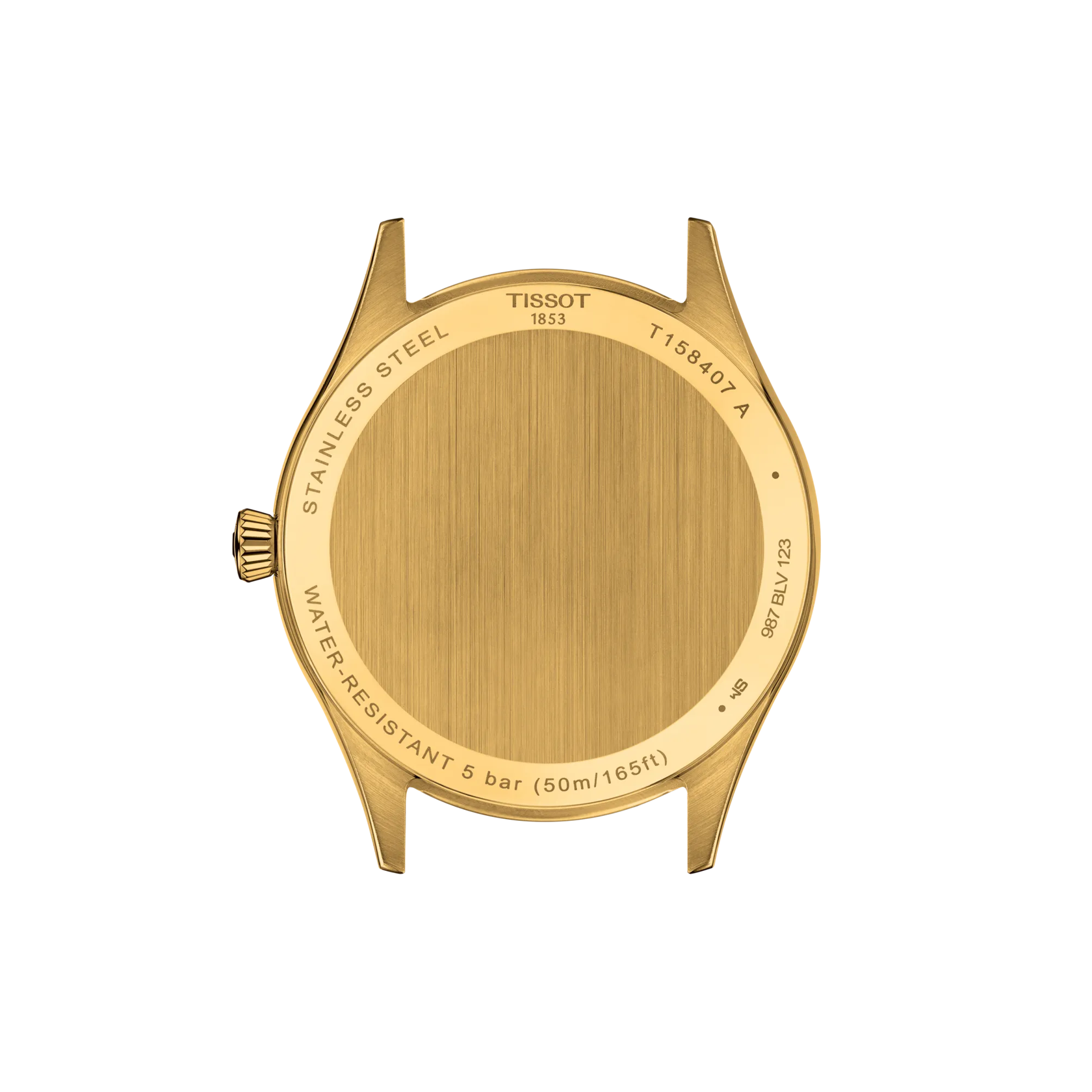 Vue arri&egrave;re du bo&icirc;tier de la montre TIssot Classic Dream 40mm
