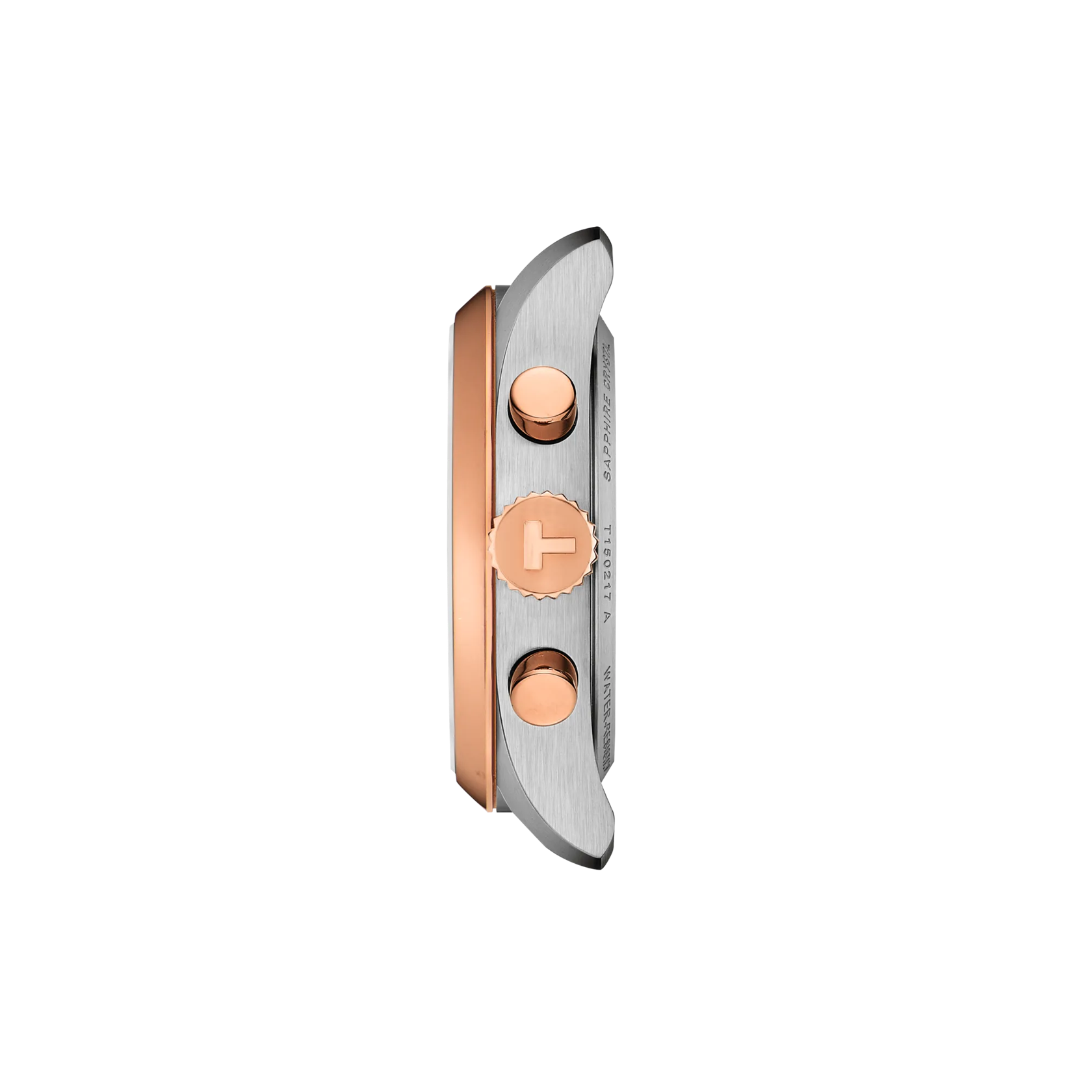 Profile view of the watch case Tissot PR 100 36mm