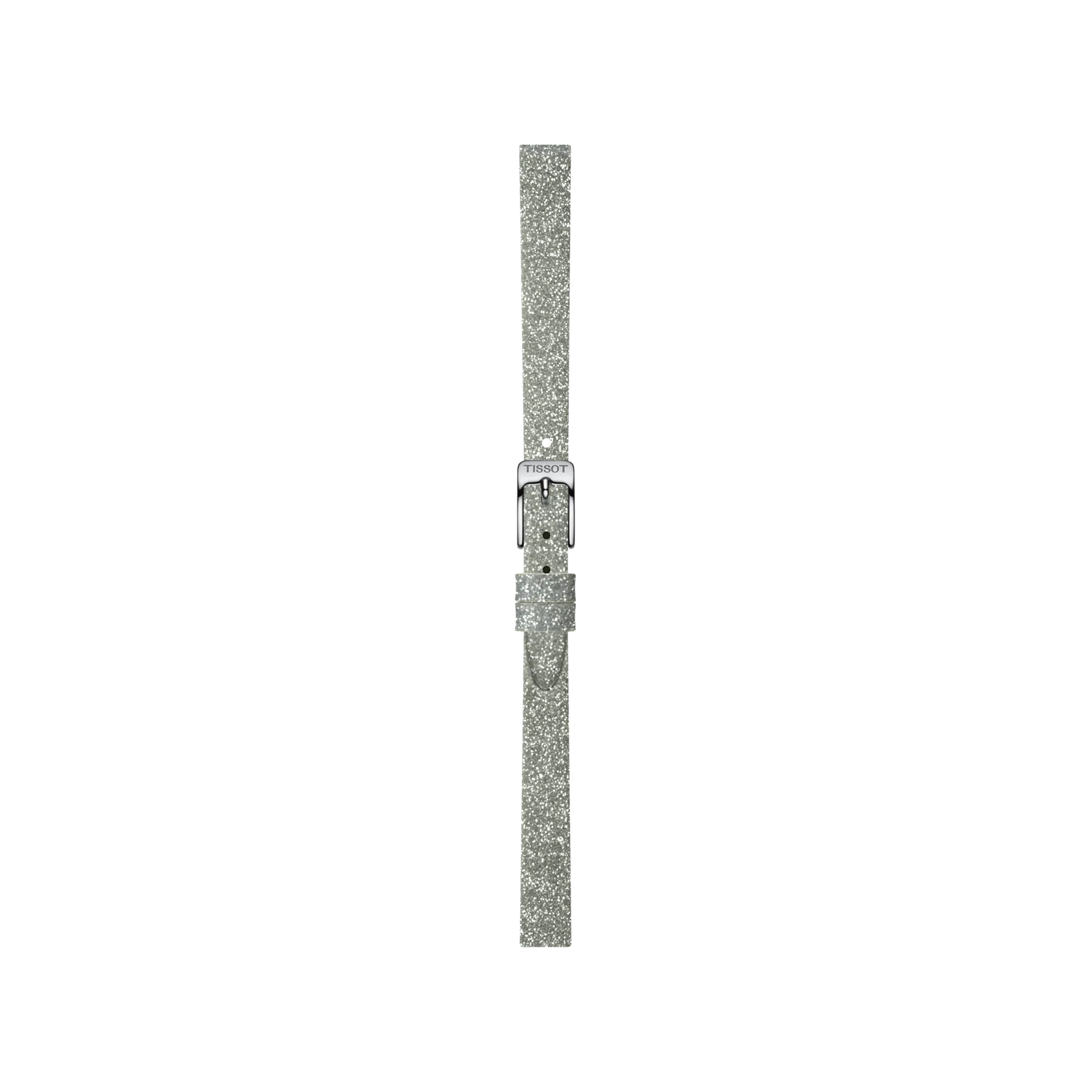 Front view of Tissot Official Grey Synthetic Strap Lugs 9 mm