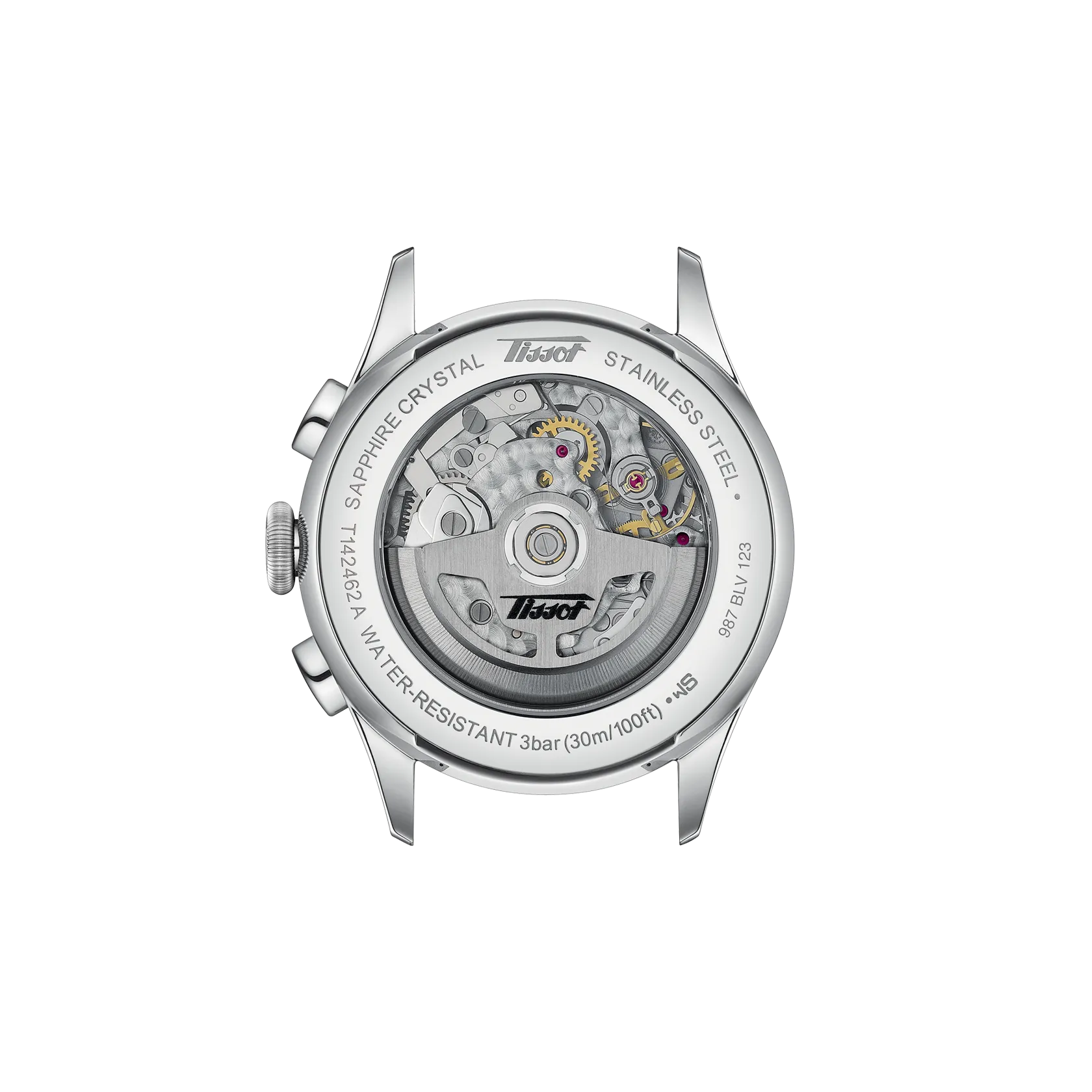 Back view of the watch case Tissot Telemeter 1938 42mm