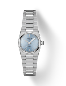 Front view of the watch Tissot PRX 25mm with shadow