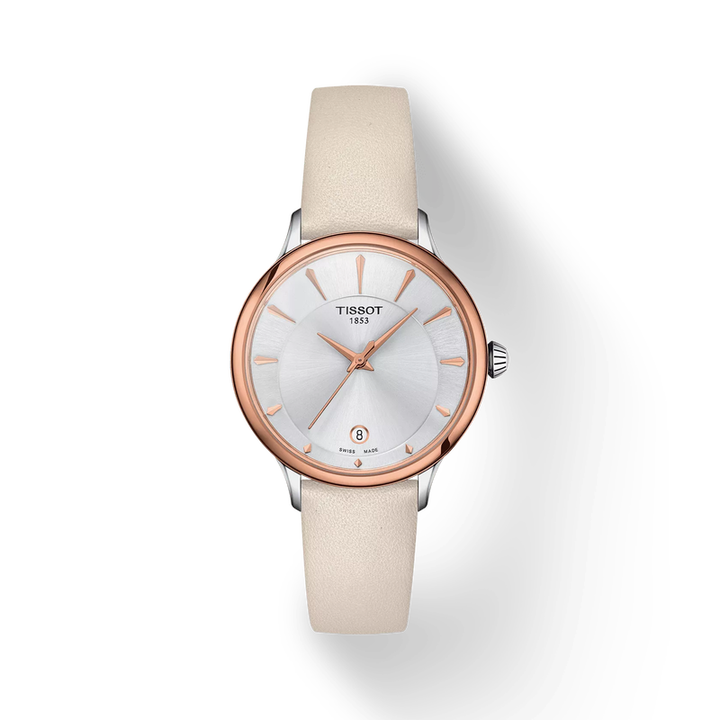 Front view of the watch Tissot Odaci-T with shadow