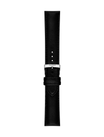 Front view of Tissot Official Black Synthetic Strap Lugs 22 mm