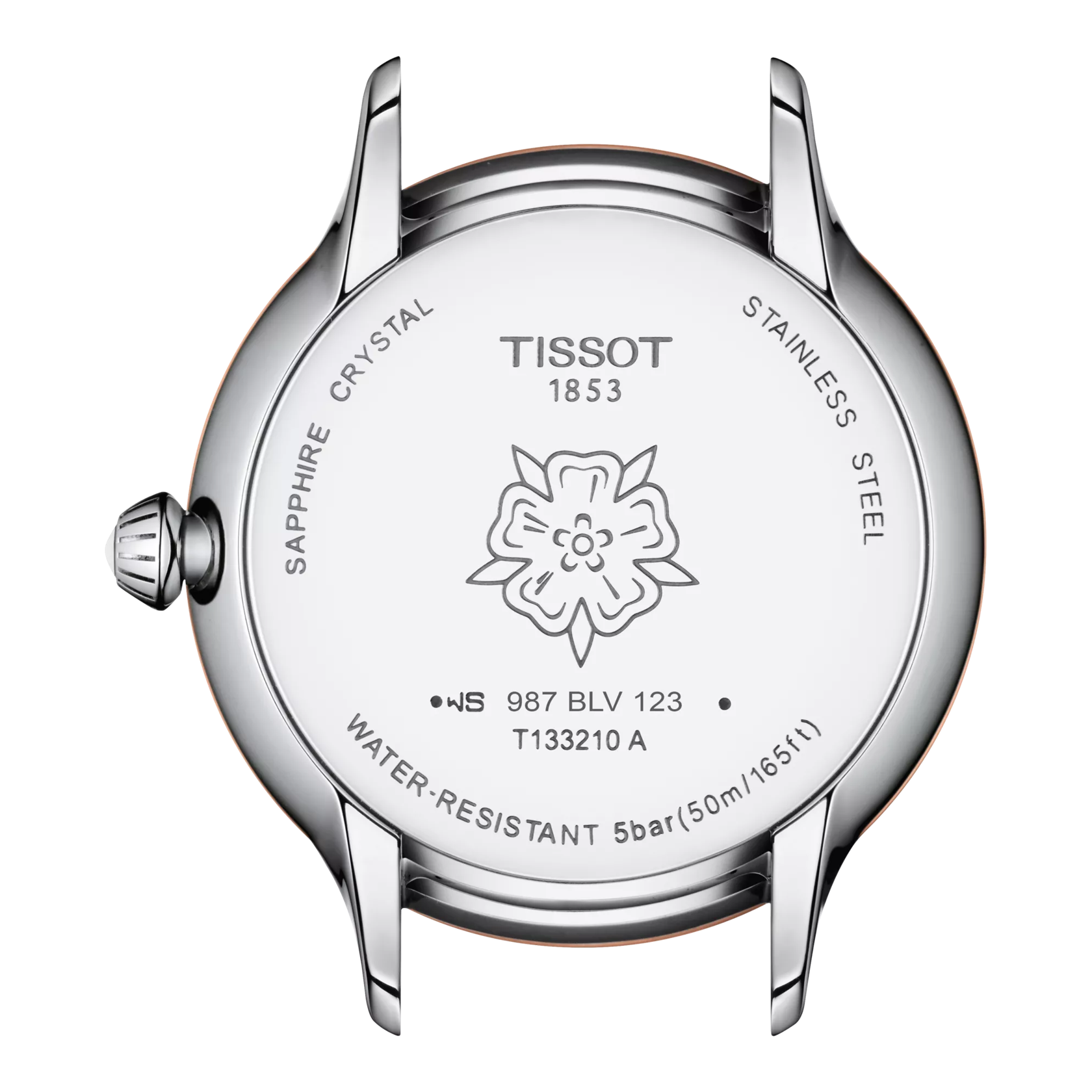 Back view of the watch case Tissot Odaci-T