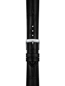 Zoom on Tissot Siyah Deri Kayış Boynuz Aralığı 18 mm