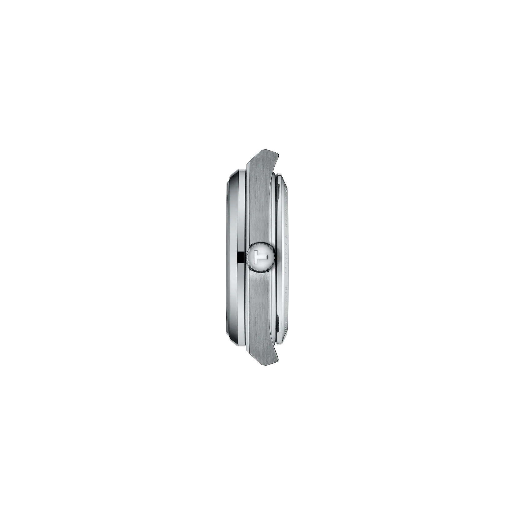 Profile view of the watch case Tissot PRX 35mm