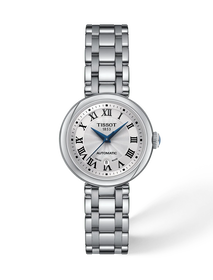 Front view of the watch Tissot Bellissima 29mm with shadow