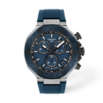Front view of the watch Tissot T-Race 45mm with shadow
