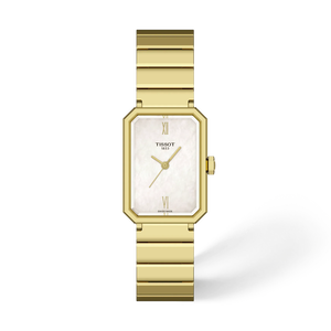 Front view of the watch Tissot SRV 30mm with shadow