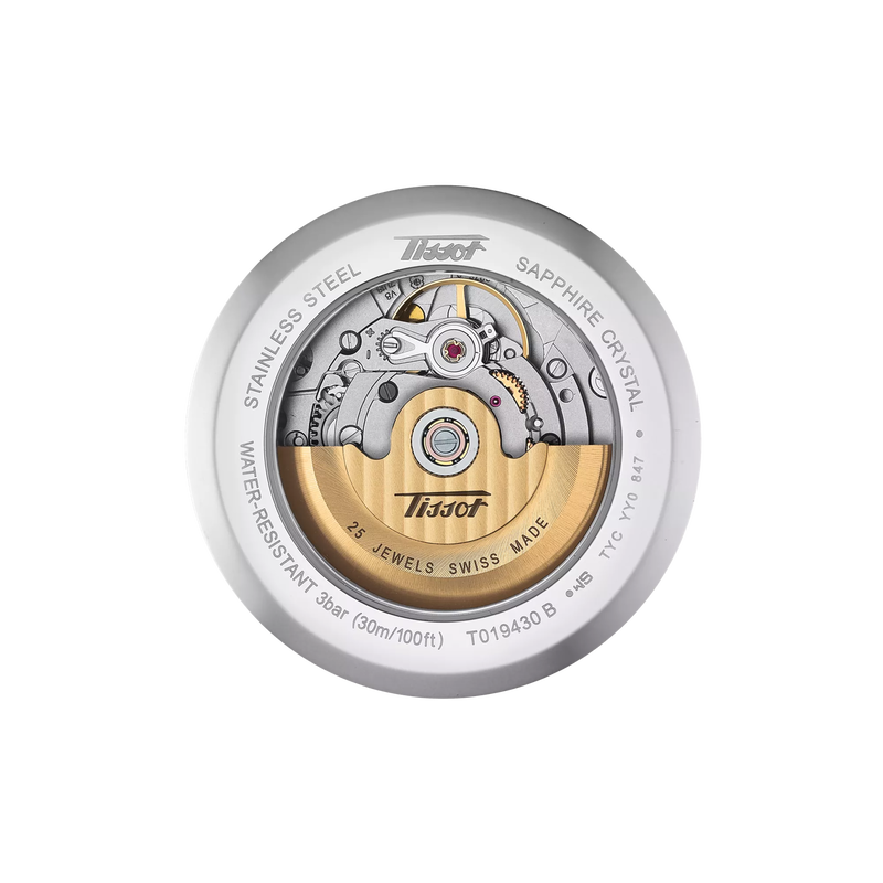 Back view of the watch case Tissot Heritage Visodate Automatic