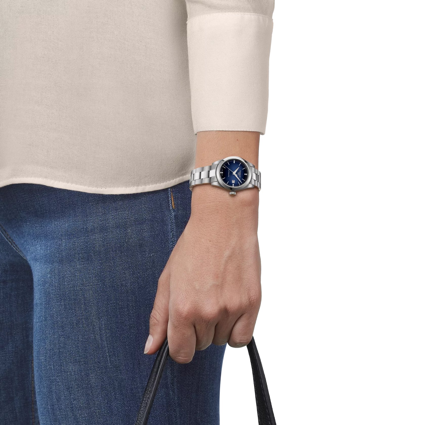 Simulation of the watch Tissot T-My Lady Automatic on a wrist