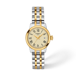 Front view of the watch Tissot Classic Dream 28mm with shadow