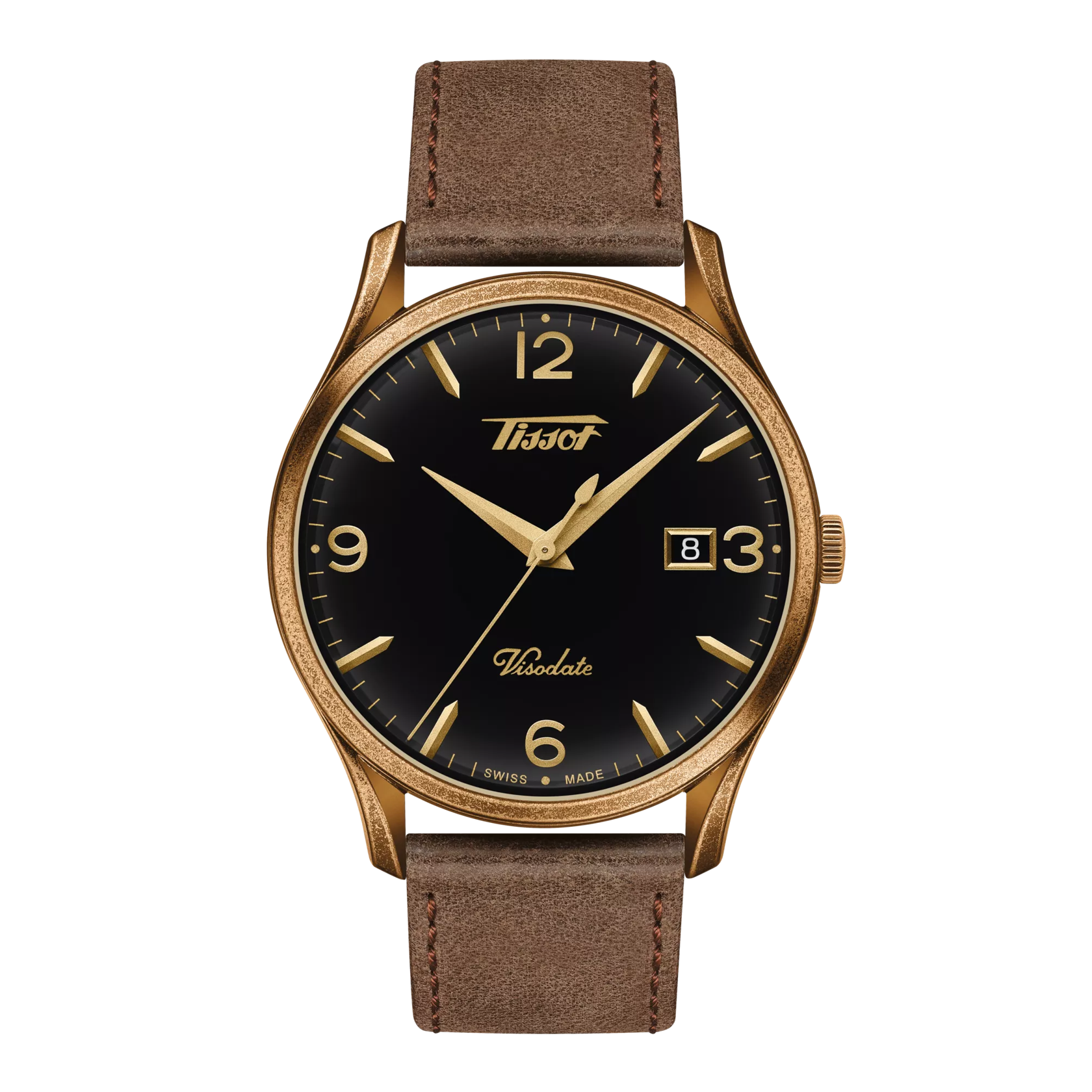 Front view of the watch Tissot Heritage Visodate