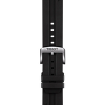 Zoom on Tissot Official Black Rubber Strap Lugs 22 mm