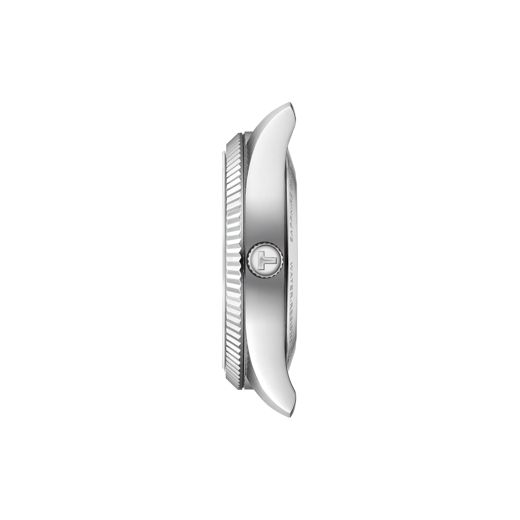 Profile view of the watch case Tissot Ballade 39mm