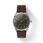 Front view of the watch Tissot Heritage 1938 39mm with shadow
