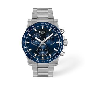 Tissot Supersport Chrono 42mm 腕錶正面視覺和陰影