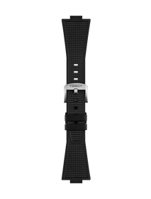 Vista frontale di Cinturino ufficiale Tissot  PRX Nero in gomma