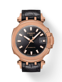 Front view of the watch Tissot T-Race Swissmatic with shadow
