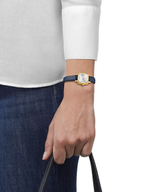 Simulation of the watch Tissot Lovely Square Summer Kit on a wrist