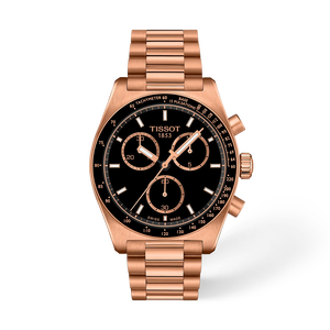 Vue de face de la montre Tissot PR516 40mm avec ombre
