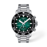 Front view of the watch Tissot Seastar 1000 45.5mm with shadow