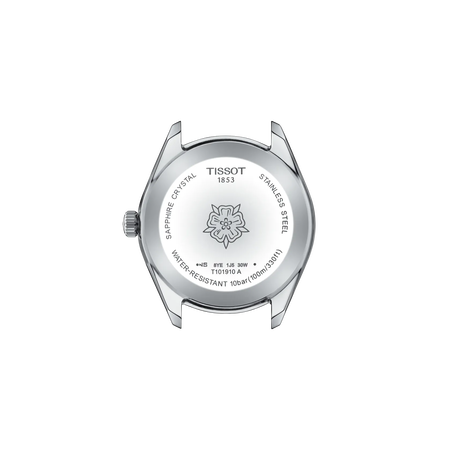 Back view of the watch case Tissot PR 100 Sport Chic 36mm