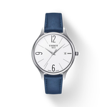 Front view of the watch Tissot Bella Ora Round with shadow