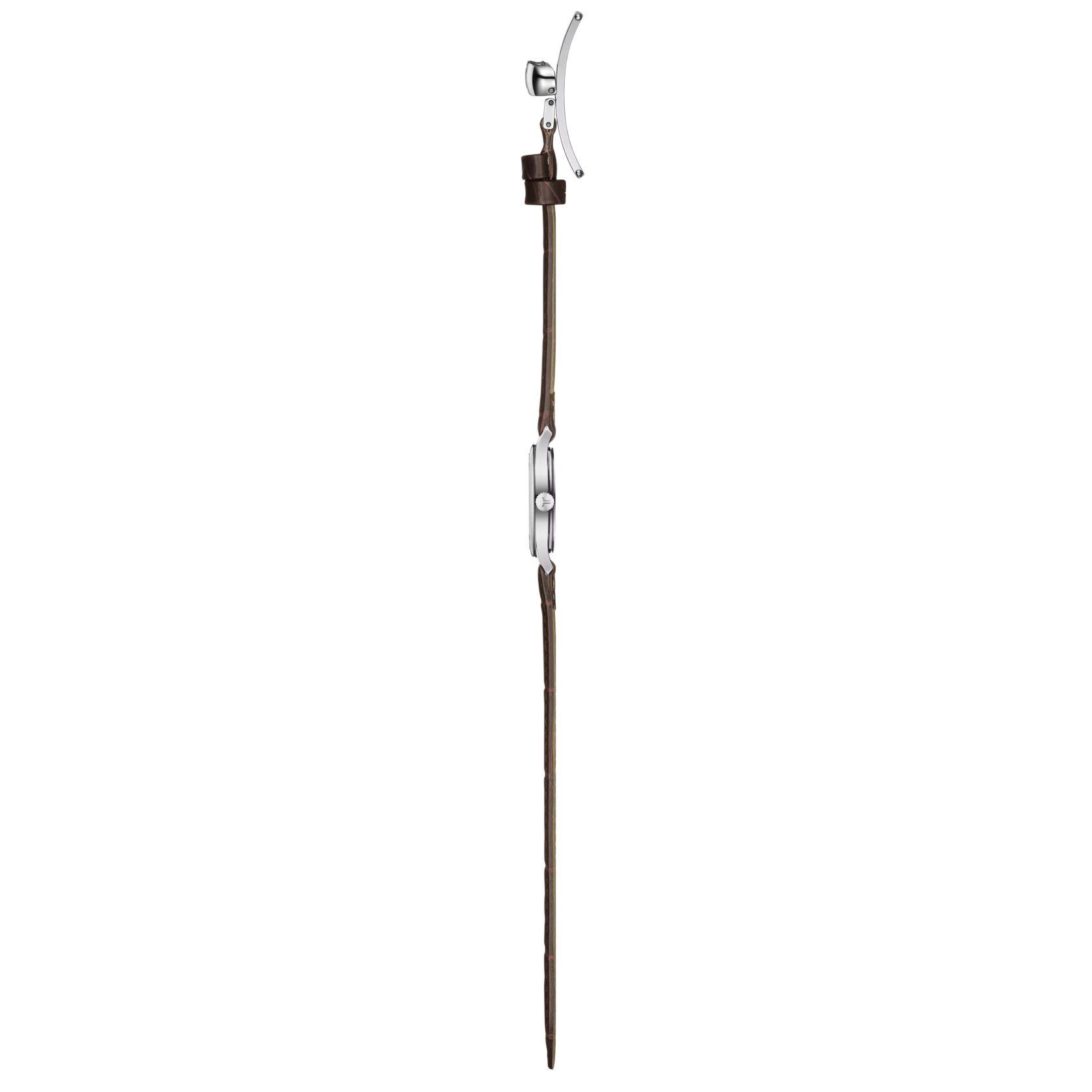 Vue de profil du boîtier de la montre Tissot Tradition 5.5 Lady