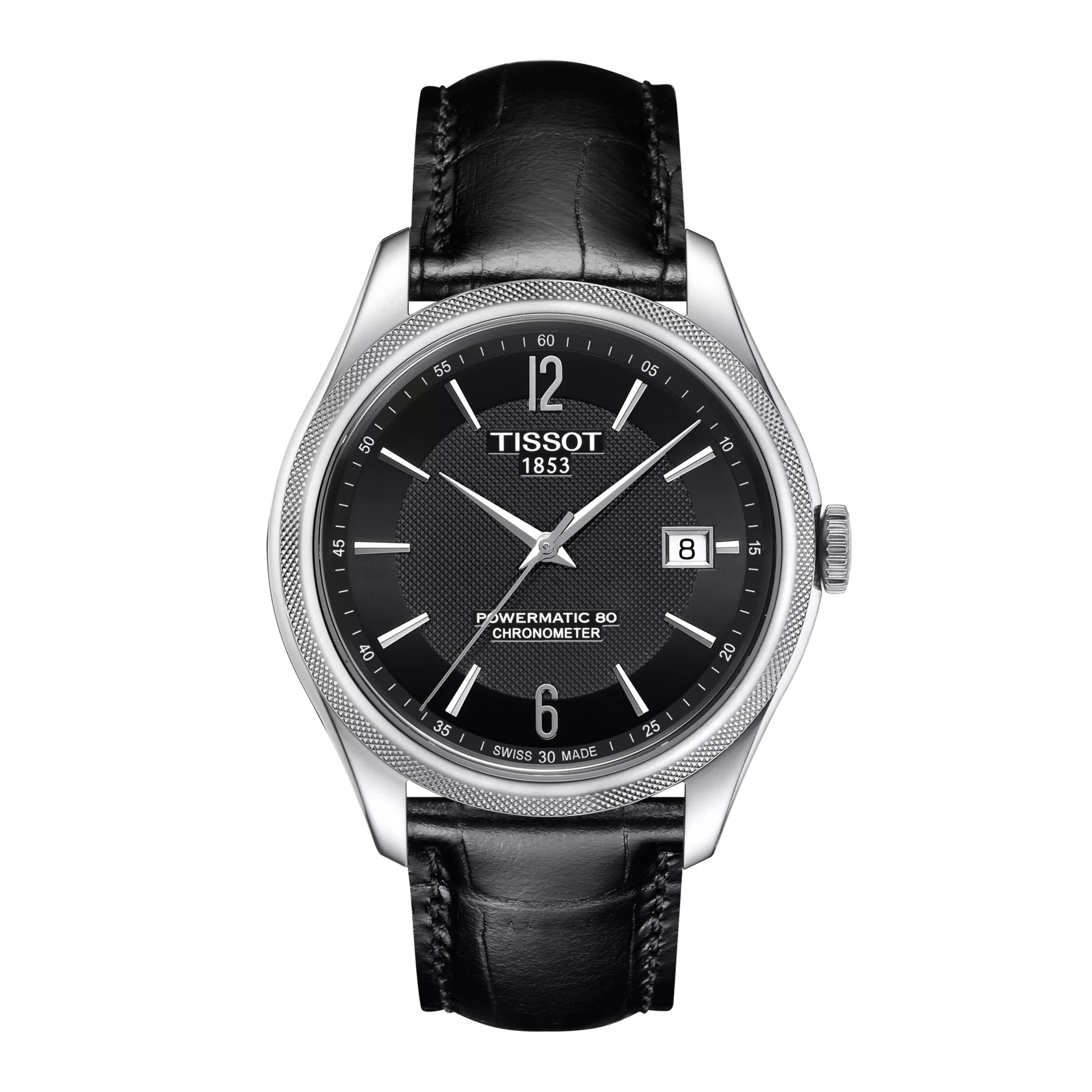 Front view of the watch Tissot Ballade Powermatic 80 COSC