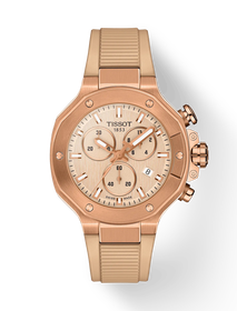 Front view of the watch Tissot T-Race 38mm with shadow