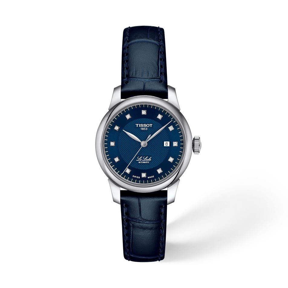 Front view of the watch Tissot Le Locle 29mm with shadow