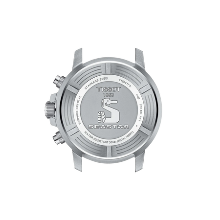 Back view of the watch case Tissot Seastar 1000 45.5mm