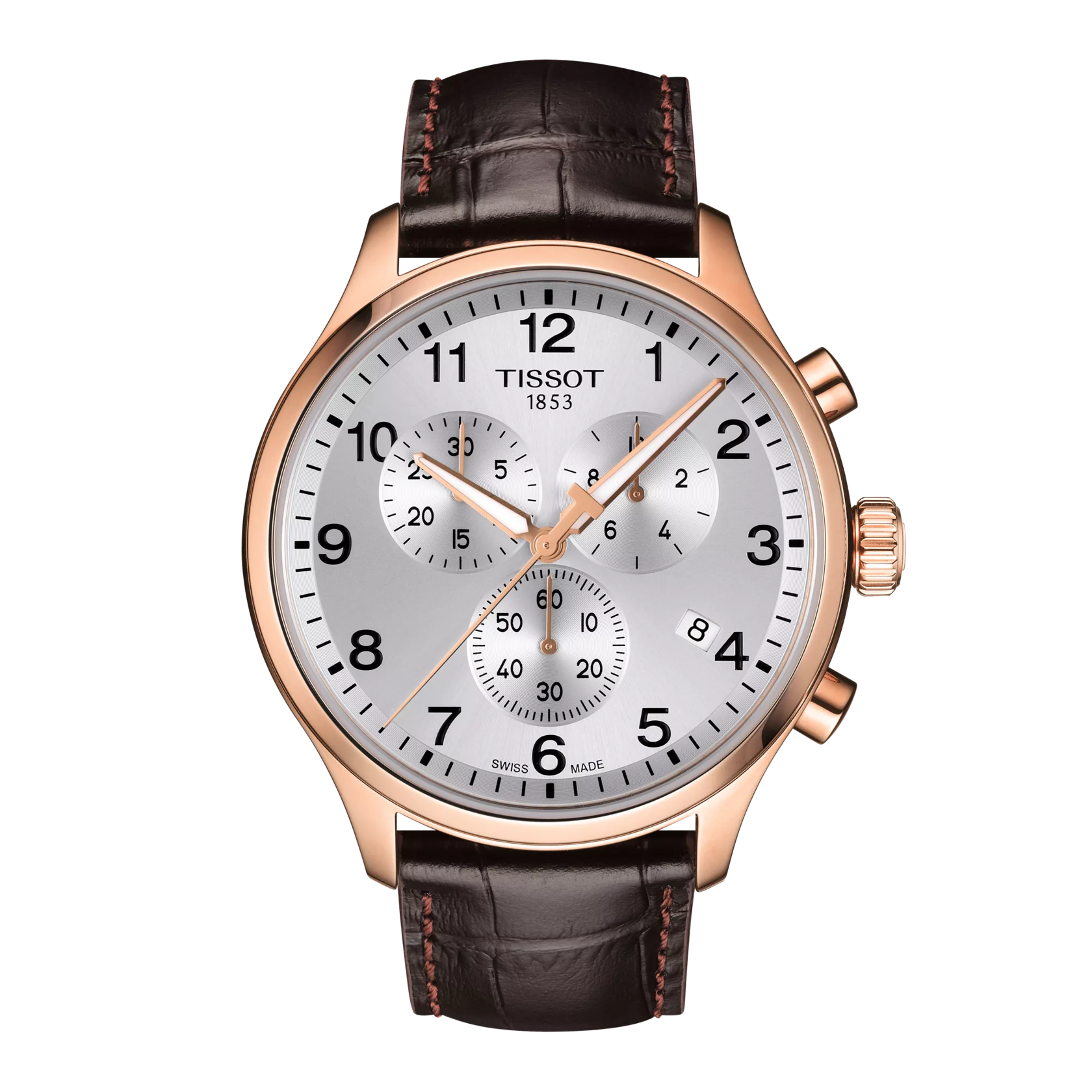 Vista frontal del reloj Tissot Chrono XL Classic