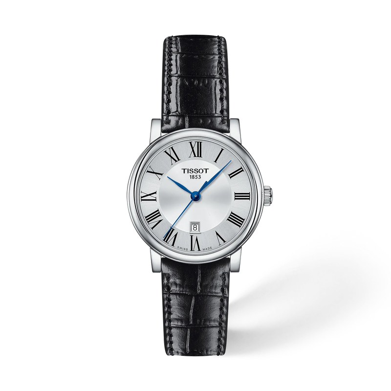 vista frontale dellorologio {0} con ombra