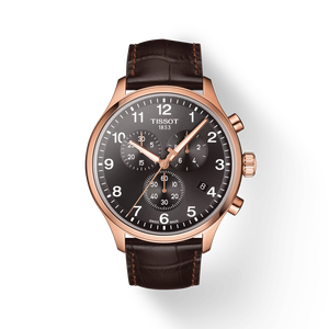 Front view of the watch Tissot Chrono XL Classic with shadow