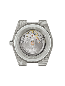 Back view of the watch case Tissot PRX Acier Damas 38mm