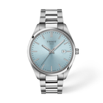 Front view of the watch Tissot PR 100 40mm with shadow