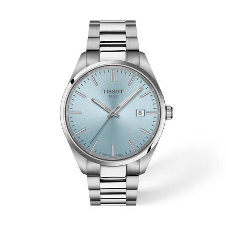 Front view of the watch Tissot PR 100 40mm with shadow