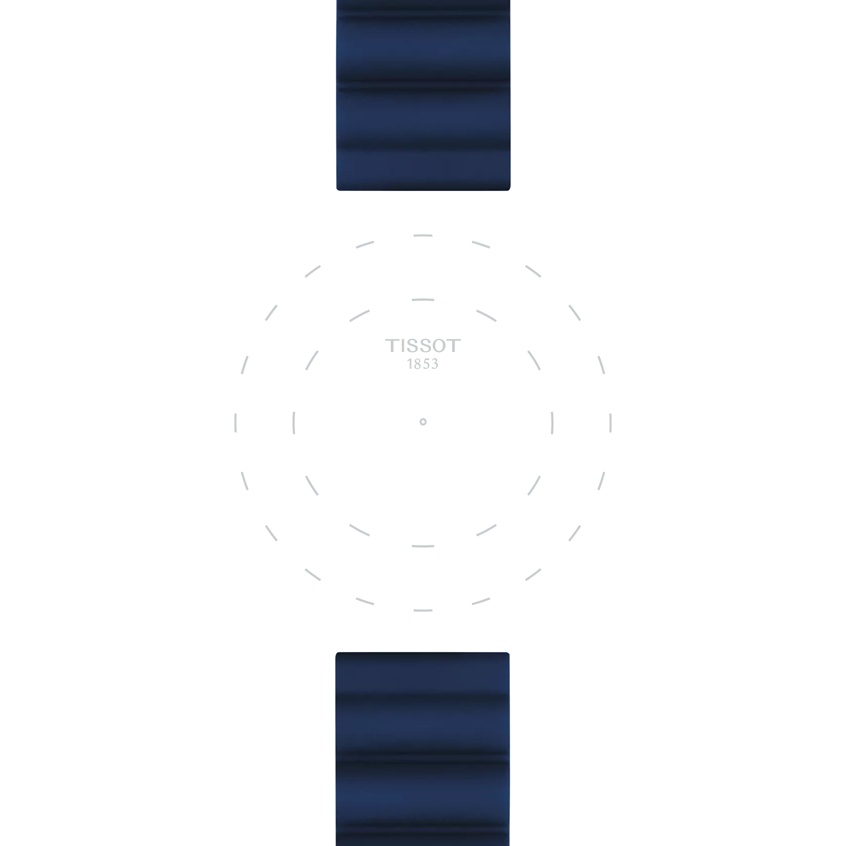 Focus sulle anse di Cinturino in silicone blu ufficiale Tissot ansa 22 mm