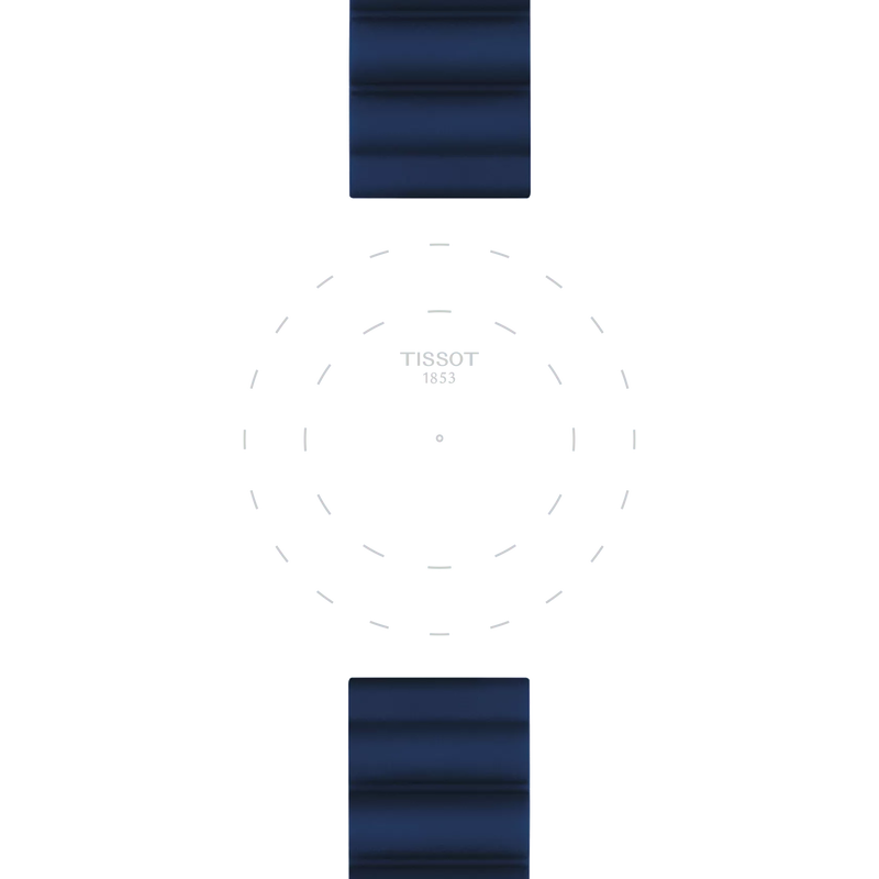 Focus sulle anse di Cinturino in silicone blu ufficiale Tissot ansa 22 mm