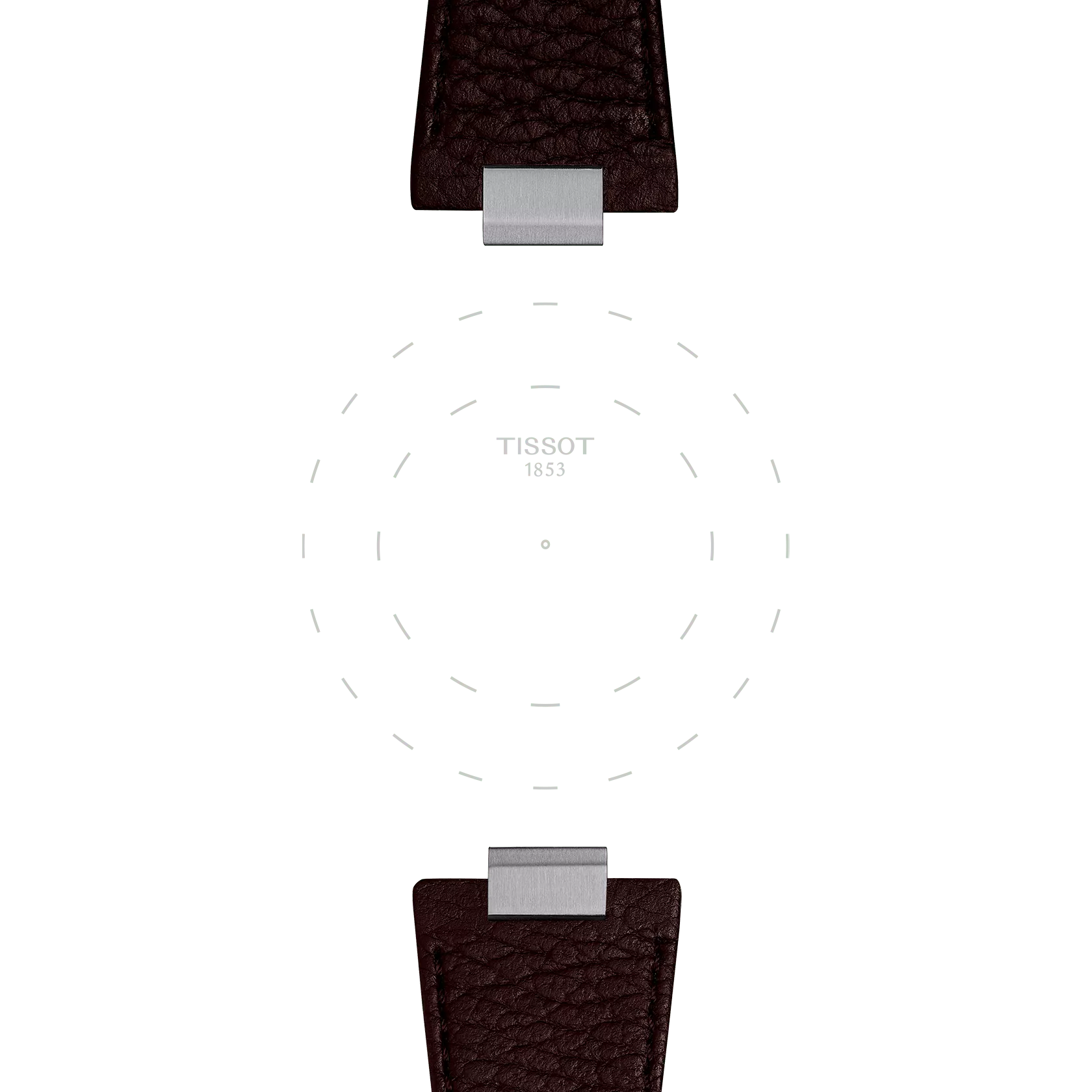 Focus on the lugs of Tissot PRX 40mm Kahverengi Deri Kayış