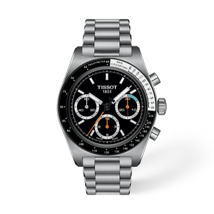 Front view of the watch Tissot PR516 41mm with shadow