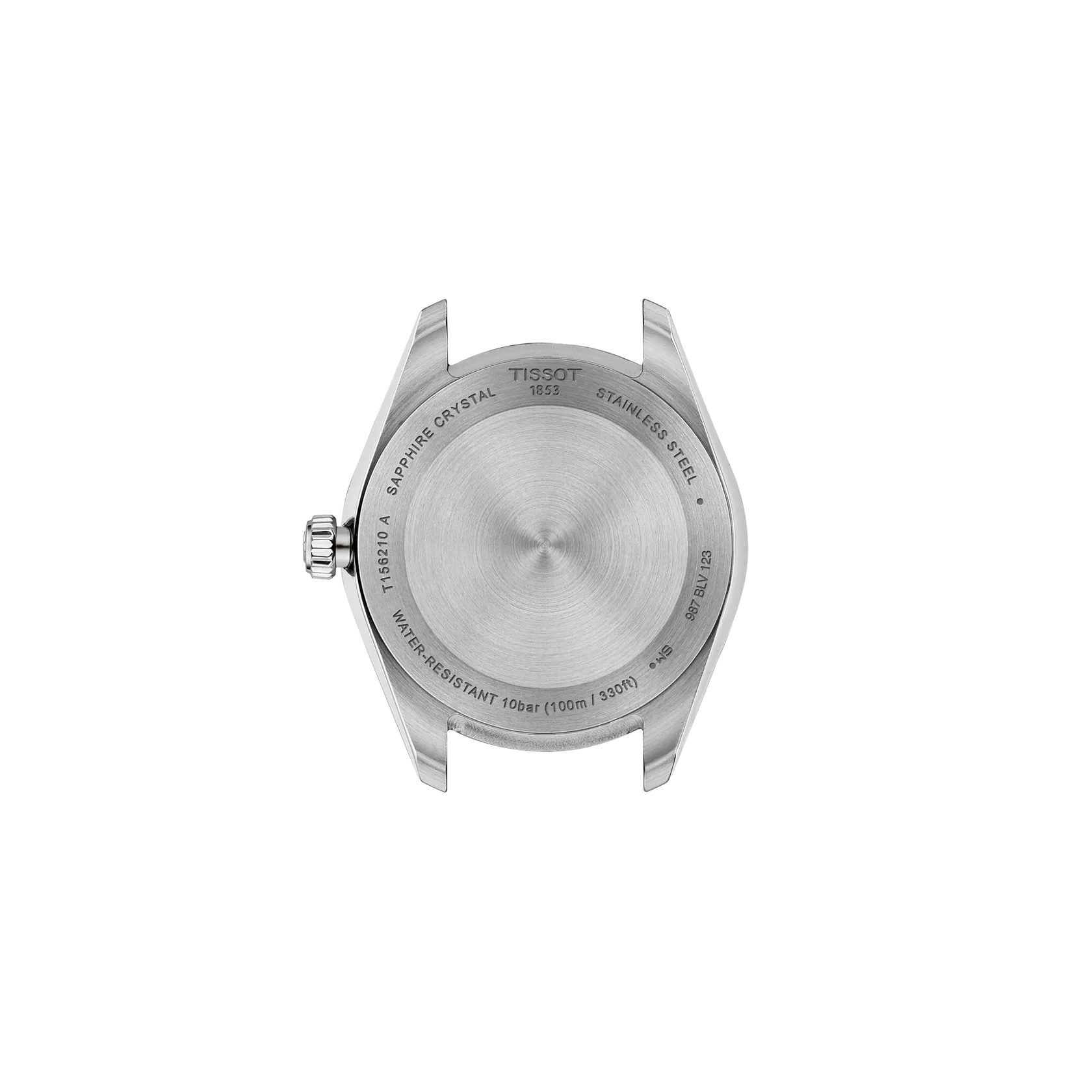 Back view of the watch case Tissot Ballade 34mm