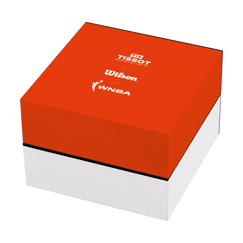 Front view of the watch Tissot Seastar Wilson WNBA 40mm with opened