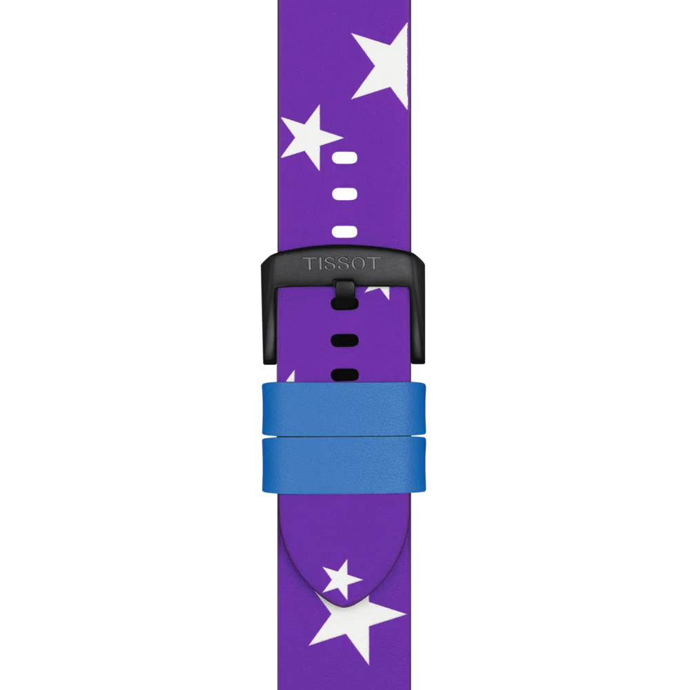 Zoom on Tissot Official Purple Leather Strap Lugs 22 mm